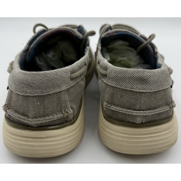 Skechers Status 2.0 SN 65908 Lace/Slip on Taupe Men's Sz 11 Air-Cool Memory Foam - Picture 7 of 10